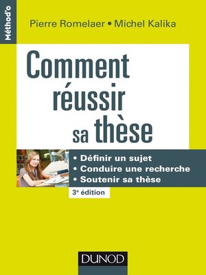cover image of Comment réussir sa thèse--3e éd.